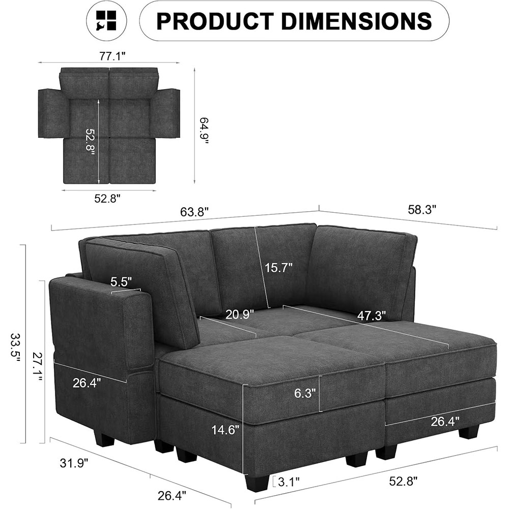Belffin Modular Sectional Sofa