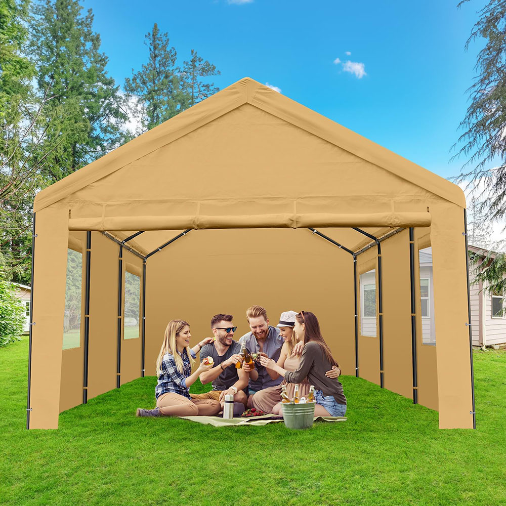 OUTFINE Carport Canopy 12x20ft Heavy Duty Boat Carport Canopy Garage
