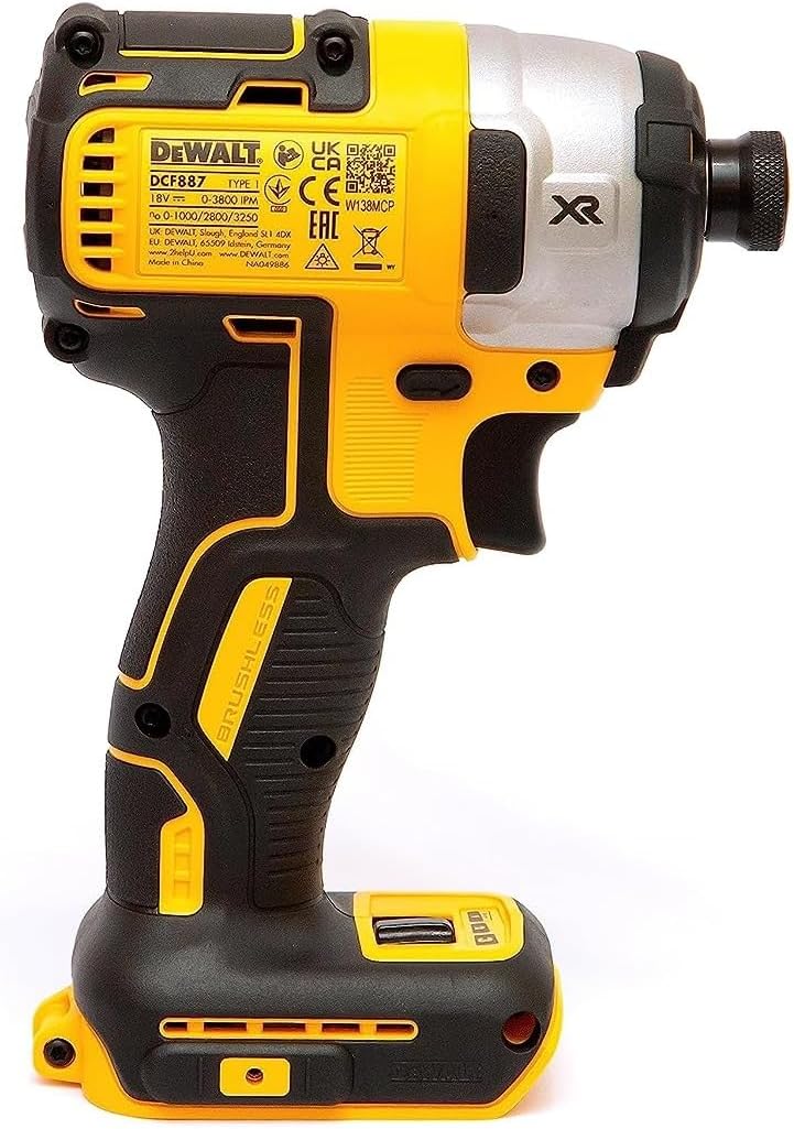 DEWALT DCF887N XR 18V 3 Speed BL Impact Driver Naked, 18 W