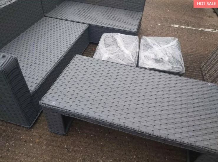 High climb outdoor patio modular furniture set 4 seat yakoe corner sofa rattan furniture