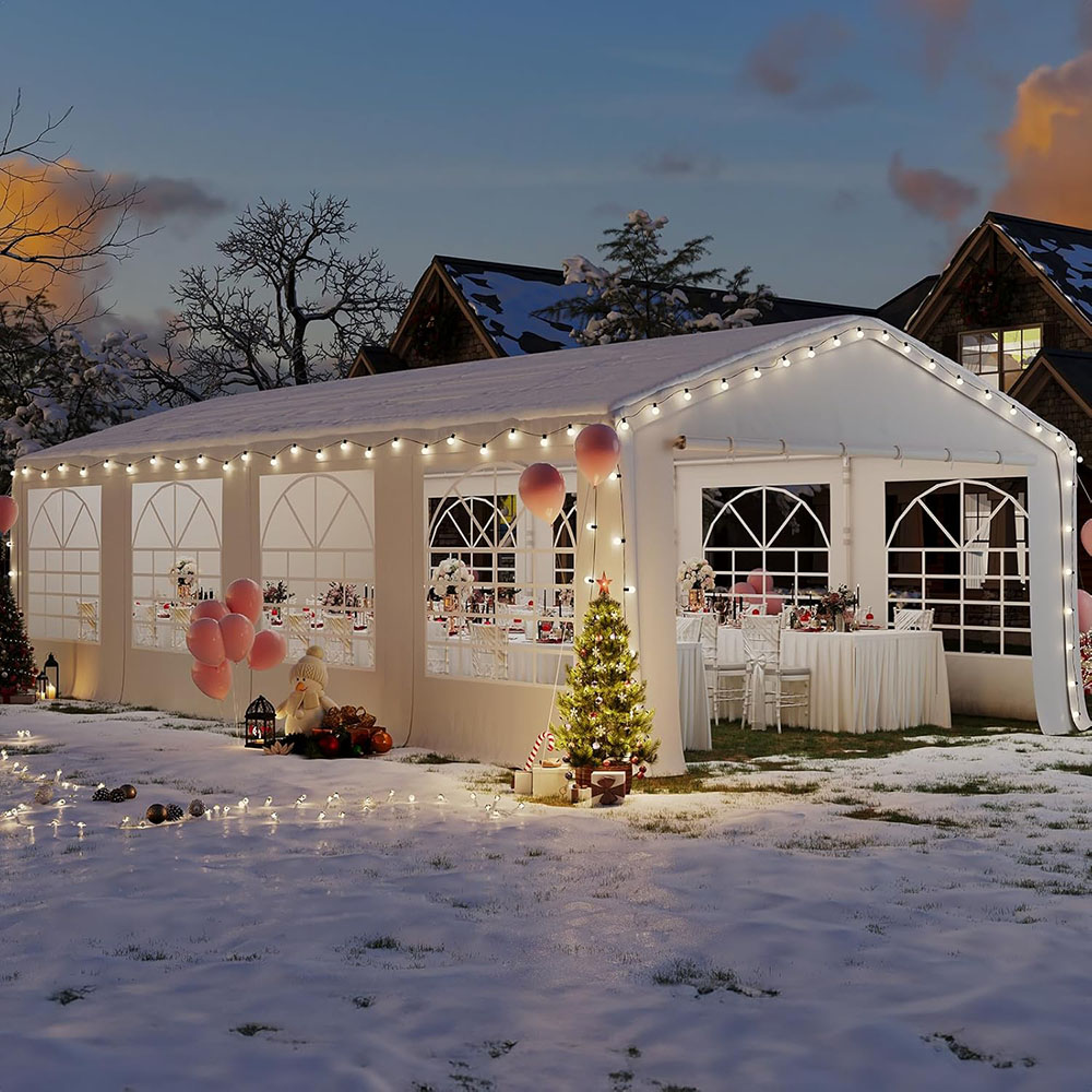 Quictent Party Tent Heavy Duty Outdoor Gazebo White Party Wedding Tent Canopy Shelter Carport
