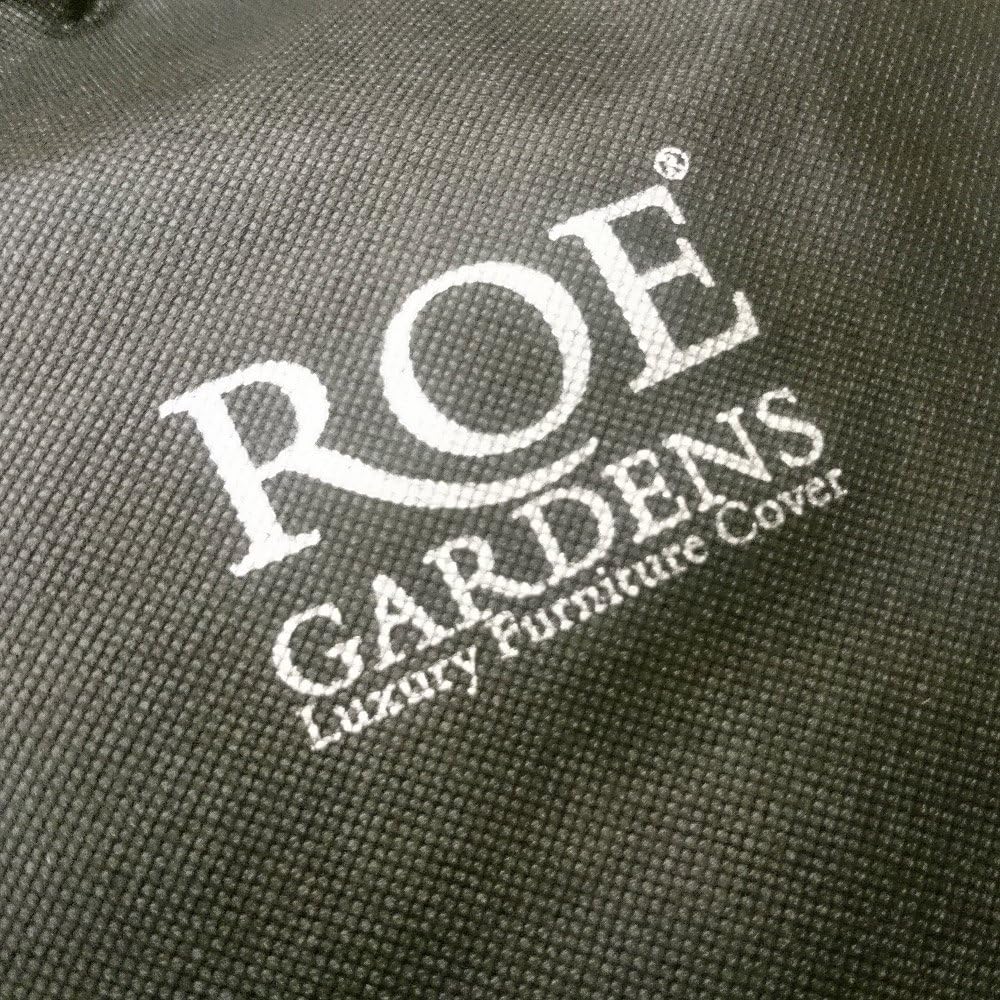 Harts Premium Rattan Dining Set, Cube 8 Seats Garden Patio Conservatory Furniture inc Rain Cover & Parasol (Grey Rattan)