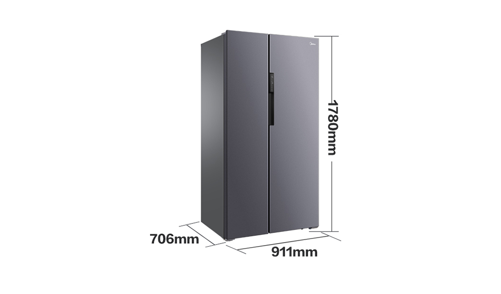 【Appliances】【BS】36 Side-by-Side Refrigerator and Freezer, 25 Cubic Feet Total, White