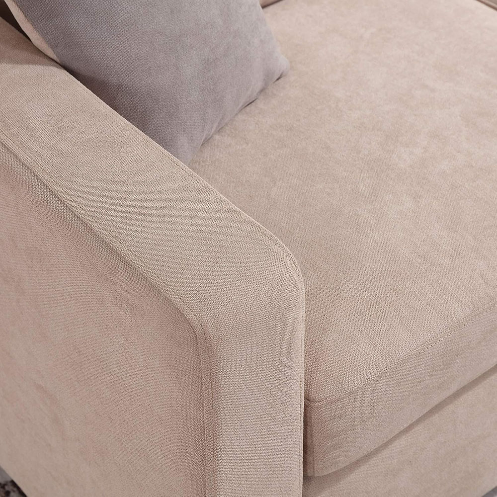 HONBAY L Shaped Couch with Linen Fabric,Convertible, Reversible Sectional Sofa