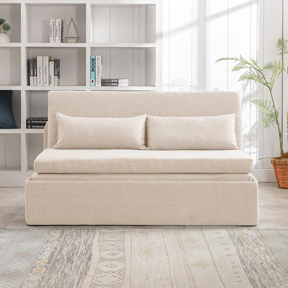 Mjkone Double Bed 2 in 1 Convertible Sofa Bed